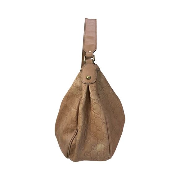 Gucci Sukey Guccissima Leather Hobo Bag Blush Pink 232955 Authentic Italy - Picture 15 of 16